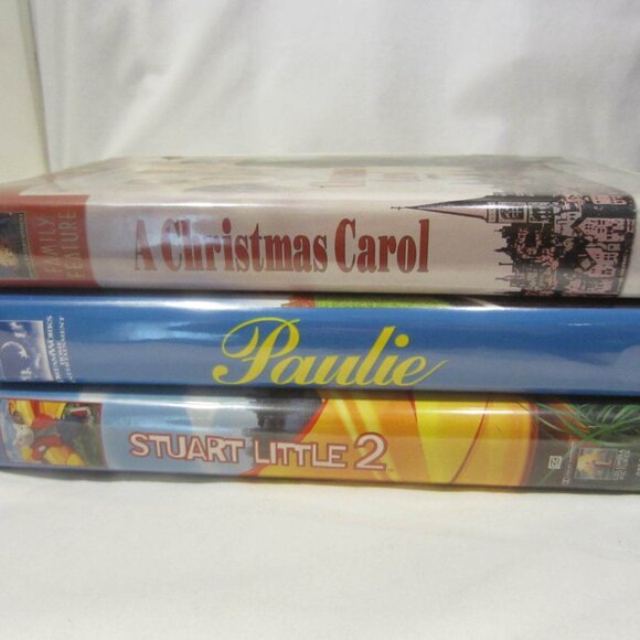 STUART LITTLE 2,  PAULIE & Christmas Carol - 3 VHS movies - Picture 5 of 6